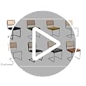 Natural Rattan Dining Chairs - Mid Century Modern Cantilever Set of 2
