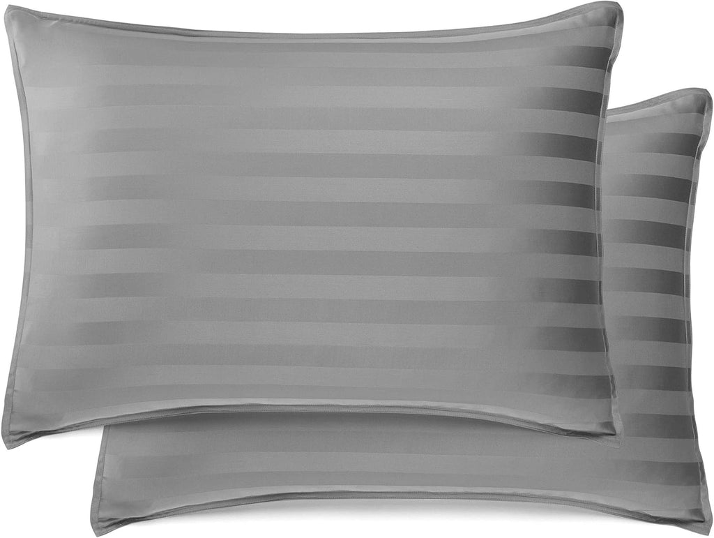 Pure Bamboo California King Sheets - 100% Organic Viscose Bed Sheet Set, Soft & Cooling, Jacquard Stone
