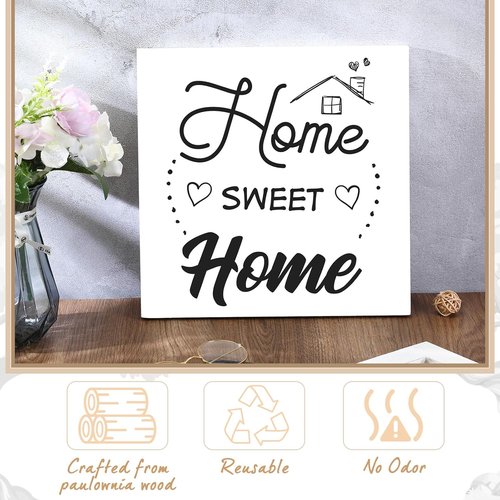 DoubleFill Wooden Signs - 4 Pcs Rustic Blank Plaques for Crafts | 12x12 Inch White Wood Canvas