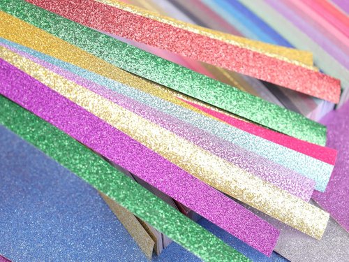 Mluchee 360 Sheets Glitter Folding Stars Paper - 18 Colorful Strips for DIY Projects & Gifts