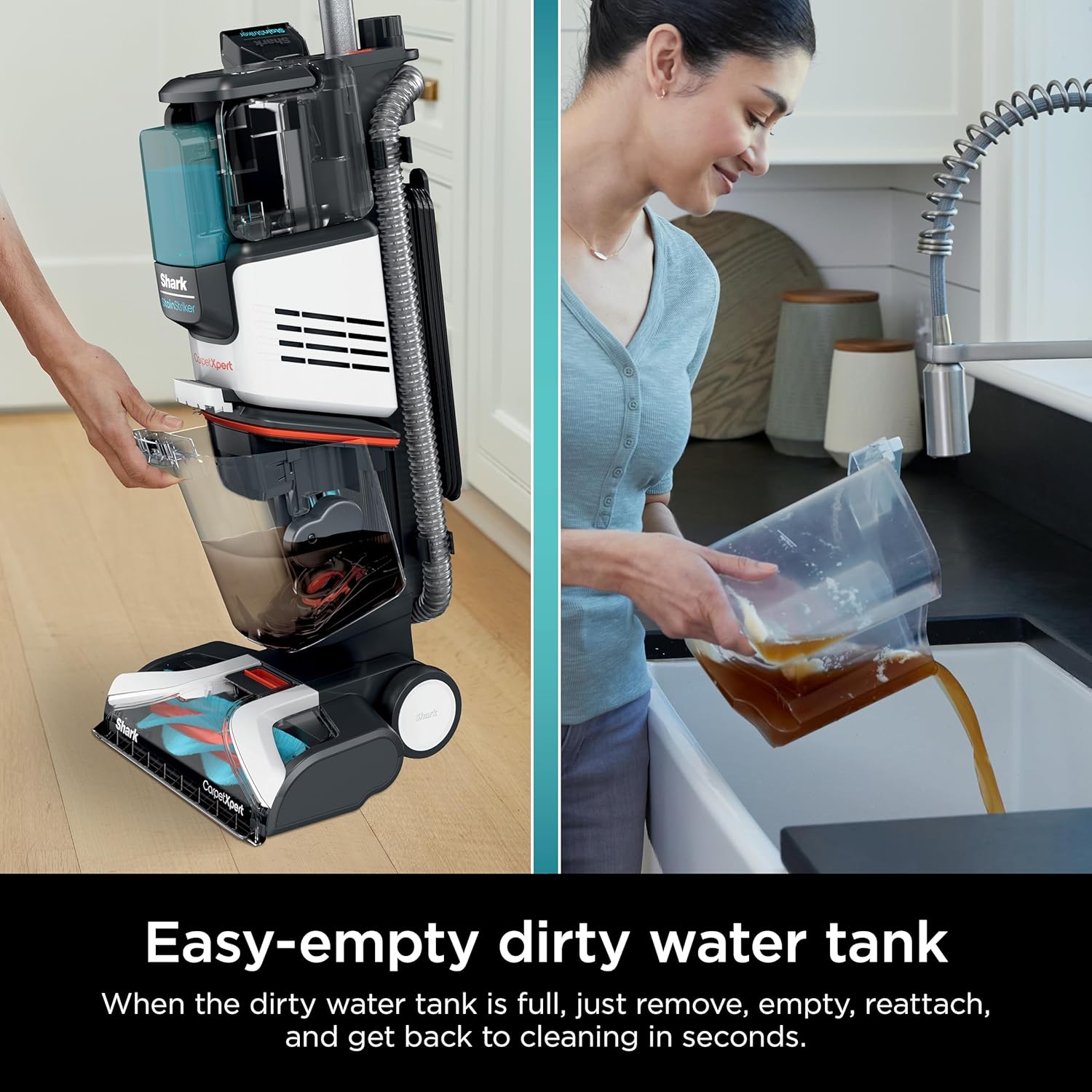 Shark R-EX201 CarpetXpert Upright Carpet Cleaner - StainStriker Technology | Cyan Color
