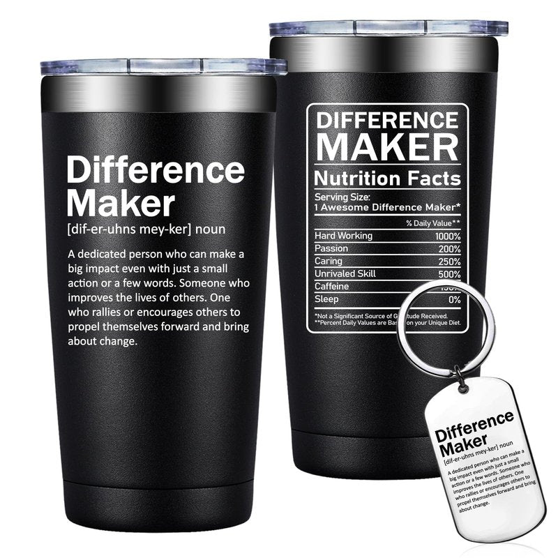 Grifarny Difference Maker Definition Tumbler Mug 20 oz - Christmas Thank You Gifts for Men, Women - Appreciation, Inspirational Gifts for Boss, Employee, Teachers, Assistant Principal, Coworkers