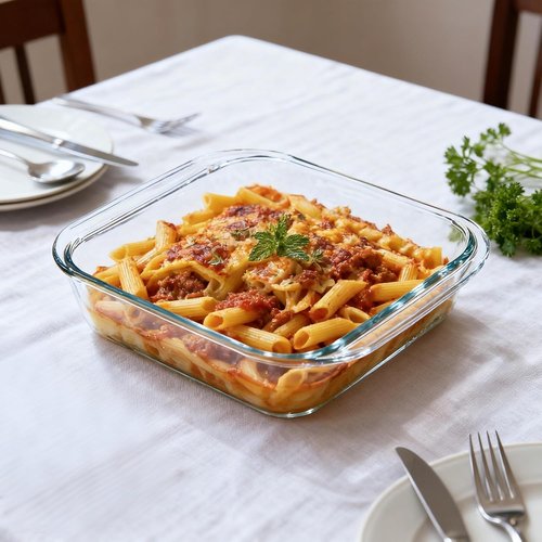 Glass Baking Dish - 1.9qt Square 8x8 Oven Safe Pan | Durable, Versatile Bakeware