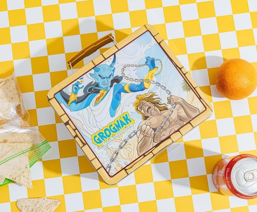 Toynk Fallout Grognak The Barbarian Retro-Style Metal Lunchbox | Reusable Storage Tin Container