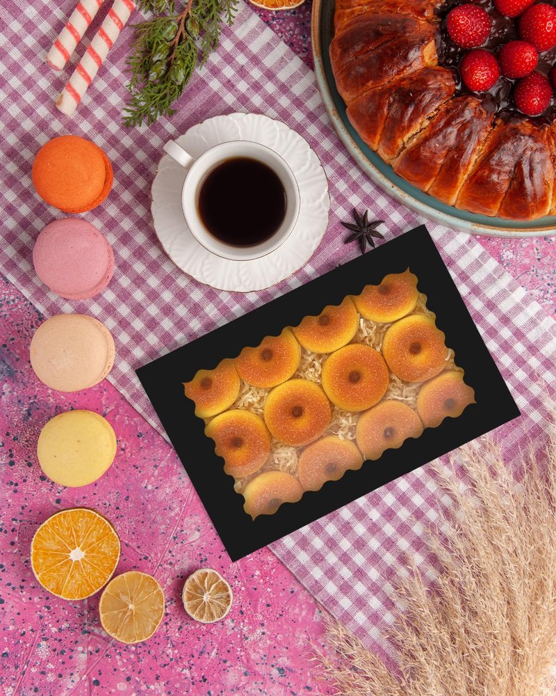 qiqee Auto-pop Up Deep Blue Cookie Box with Window 14x10x2.5 inch 24Pcs Bakery Pastry Macaron Bakery Box For Packaging