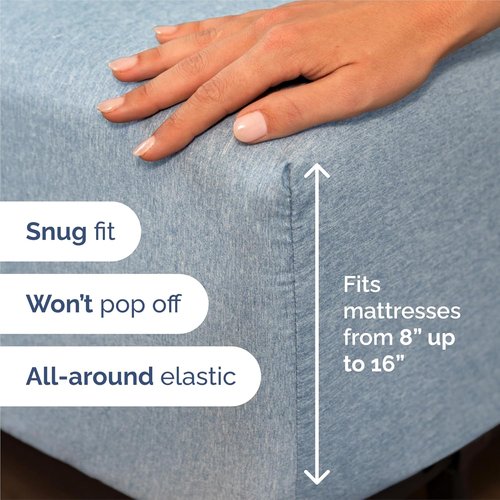 King Size 4 Piece Sheet Set - Comfy Cooling Bed Sheets | Luxury Hotel Quality - Deep Pockets, Soft & Wrinkle-Free - Blue
