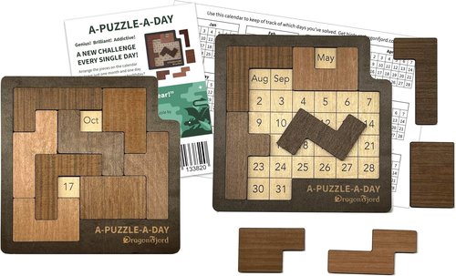 DragonFjord A-Puzzle-A-Day Deluxe | Original Daily Calendar Puzzle with 365+ Challenges