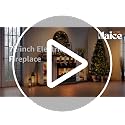72-Inch Electric Fireplace TV Stand with 3-Side Glass Heater and Marble Finish
