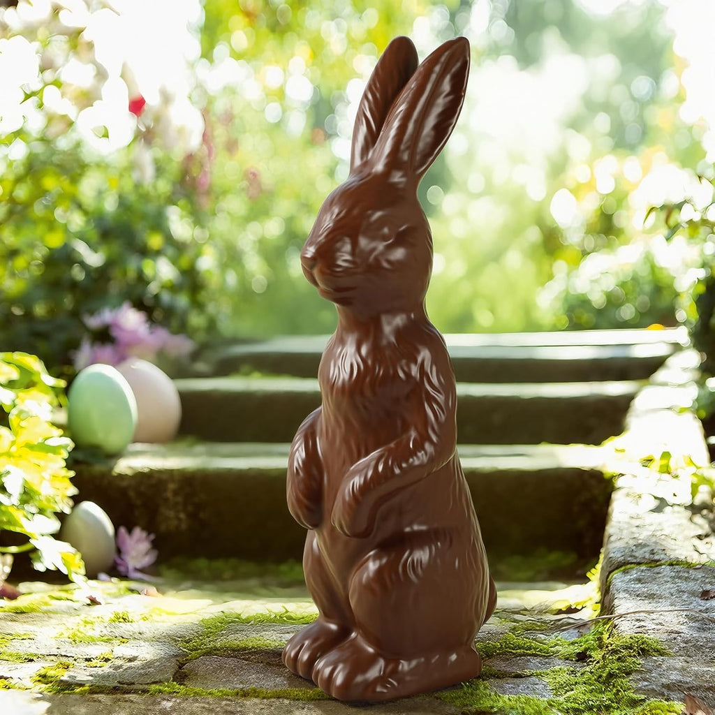 Zesua Easter Bunny Figurine - 14.5" Standing Ceramic Decor for Home & Garden - Perfect Spring Decoration