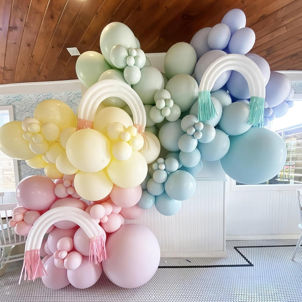 Voircoloria 95-Pack Pastel Balloons - Versatile Garland Arch Kit for Weddings, Birthdays & Events | 18/12/10/5 Inch