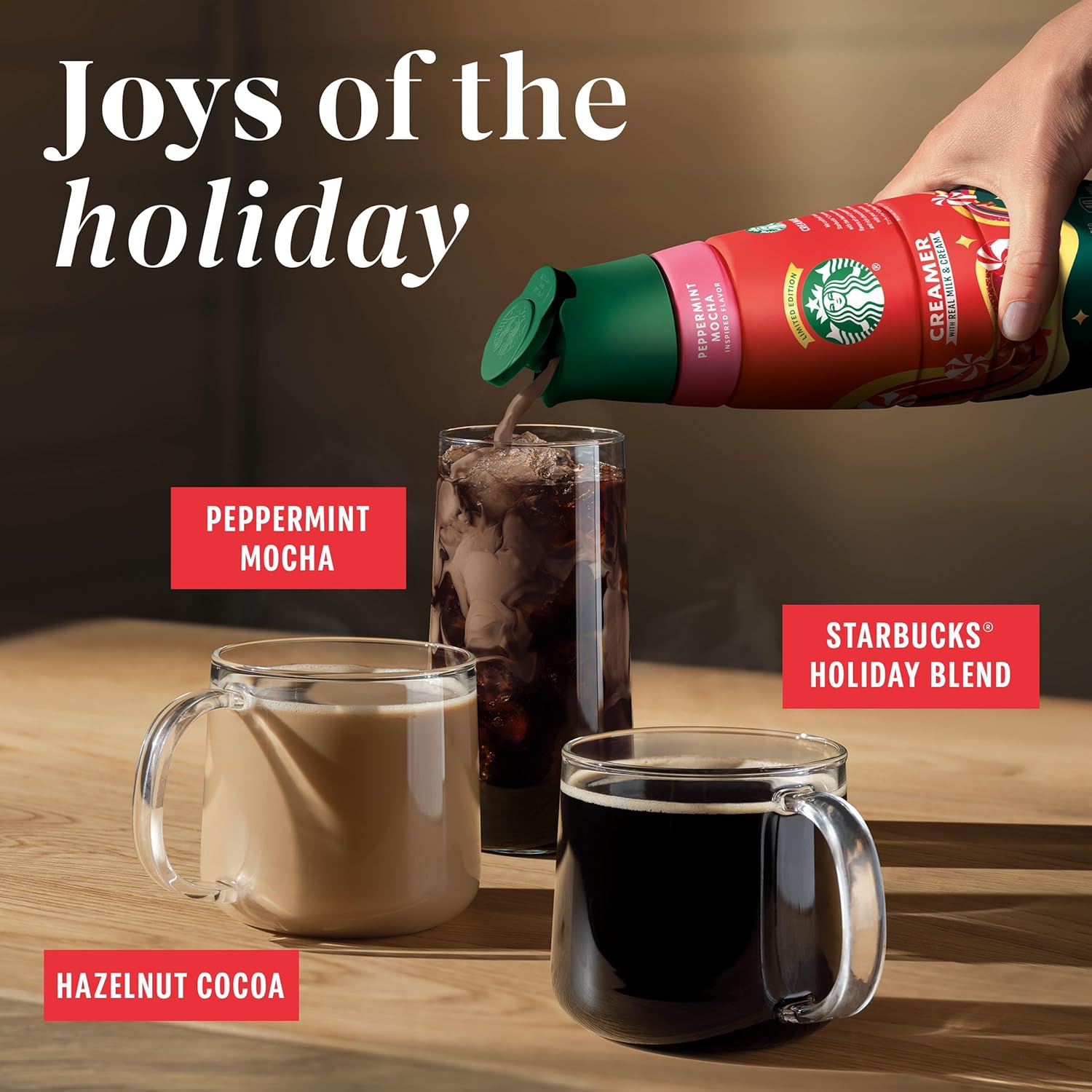 Starbucks Peppermint Mocha K-Cup Coffee Pods - Limited Holiday Edition | 100% Arabica, 60 Pods