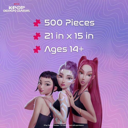Buffalo Games – Kpop Demon Hunters Jigsaw Puzzle | 500-Piece Foil-Finish with Stunning Artwork
