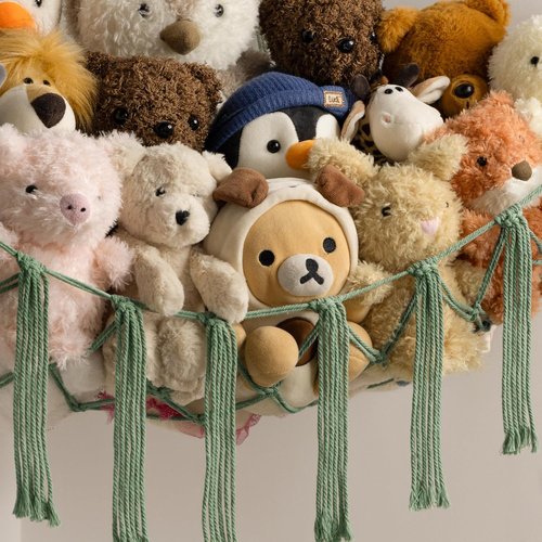 Mirolam Stuffed Animal Storage Hammock - Large Plush Toy Organizer for Nursery & Bedroom Decor