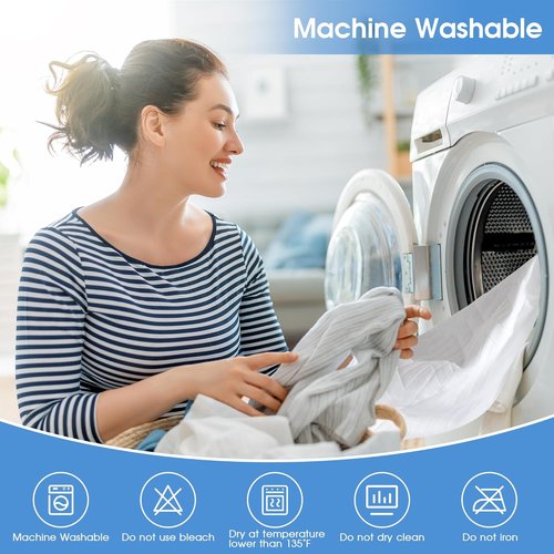 Hanherry Waterproof King Size Mattress Protector - 3D Air Fabric Cooling Cover, Soft & Breathable, Fits 8''-21'' Deep Pocket