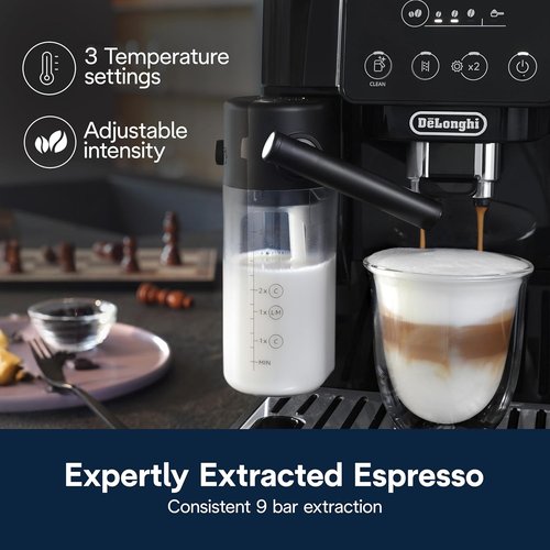De'Longhi Magnifica Start Automatic Espresso Machine - Auto Milk Frother, Built-In Grinder, 5 One-Touch Recipes