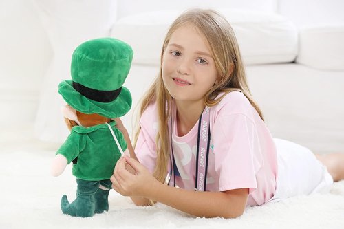 illuOKey Leprechaun Plush Doll - 16-Inch Toy for Kids | Perfect St. Patrick's Day Decoration