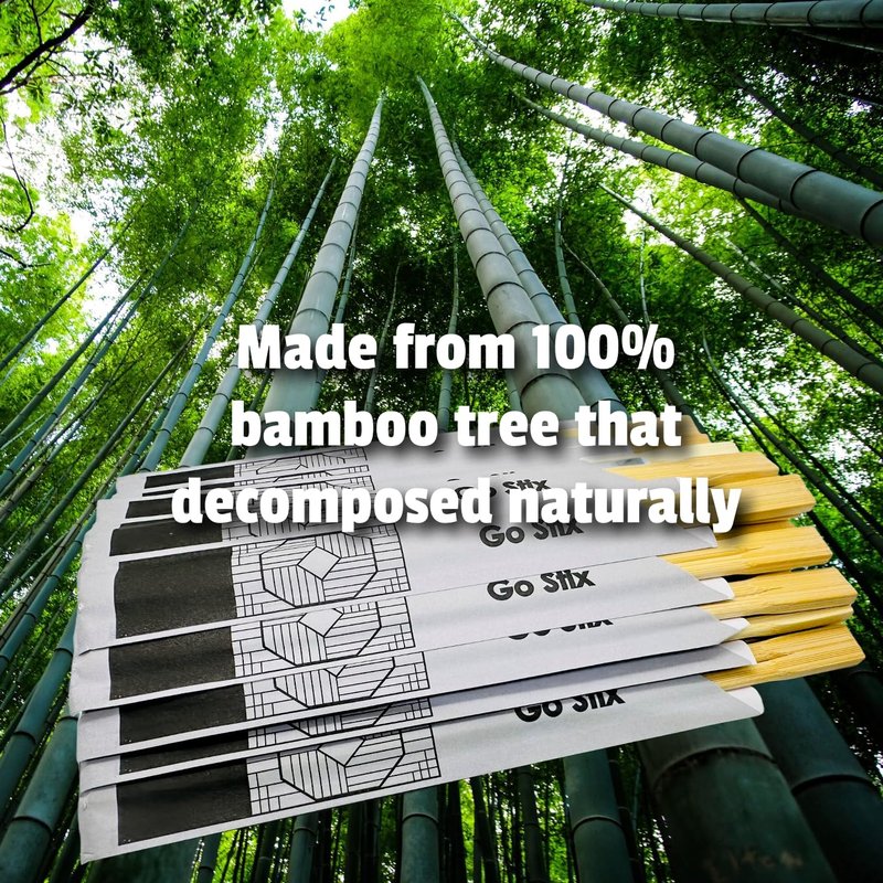 100 Pack Premium Bamboo Chopsticks – Strong, Smooth, and Eco-Friendly Disposable Chopsticks