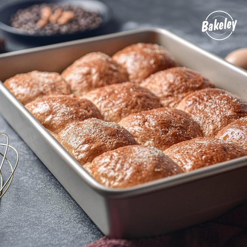 Champagne Gold Nonstick Rectangle Cake Pan - 9 x 13 Inch Deep Dish for Baking, Roasting & More