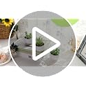 Mini Artificial Succulents Set of 6 - Small Faux Potted Plants for Home Decor