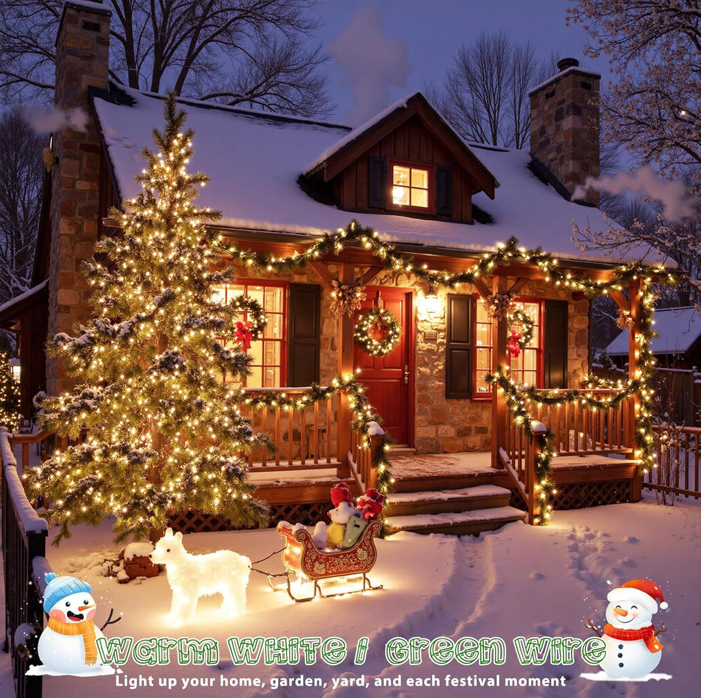 Skiennix 50-Count Warm White Christmas Lights - 13FT Mini String Lights for Indoor & Outdoor Decor