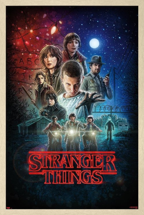 Netflix Stranger Things - One Sheet Wall Poster, 22.4L" x 14.7W", Blonde Framed Version