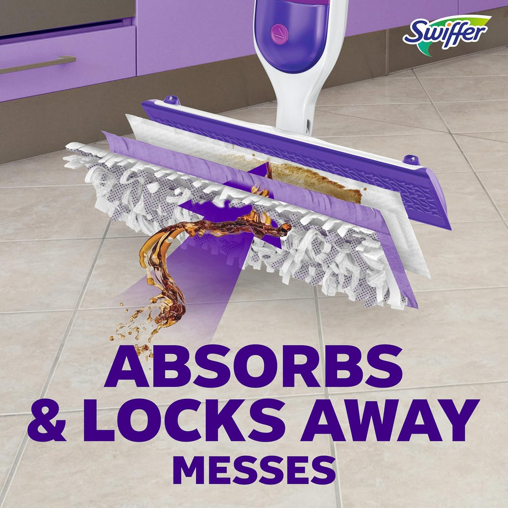 Swiffer PowerMop Multi-Surface Mop Kit - Effortless Floor Cleaning with Fresh Scent | Includes PowerMop, 2 Pads & Solution