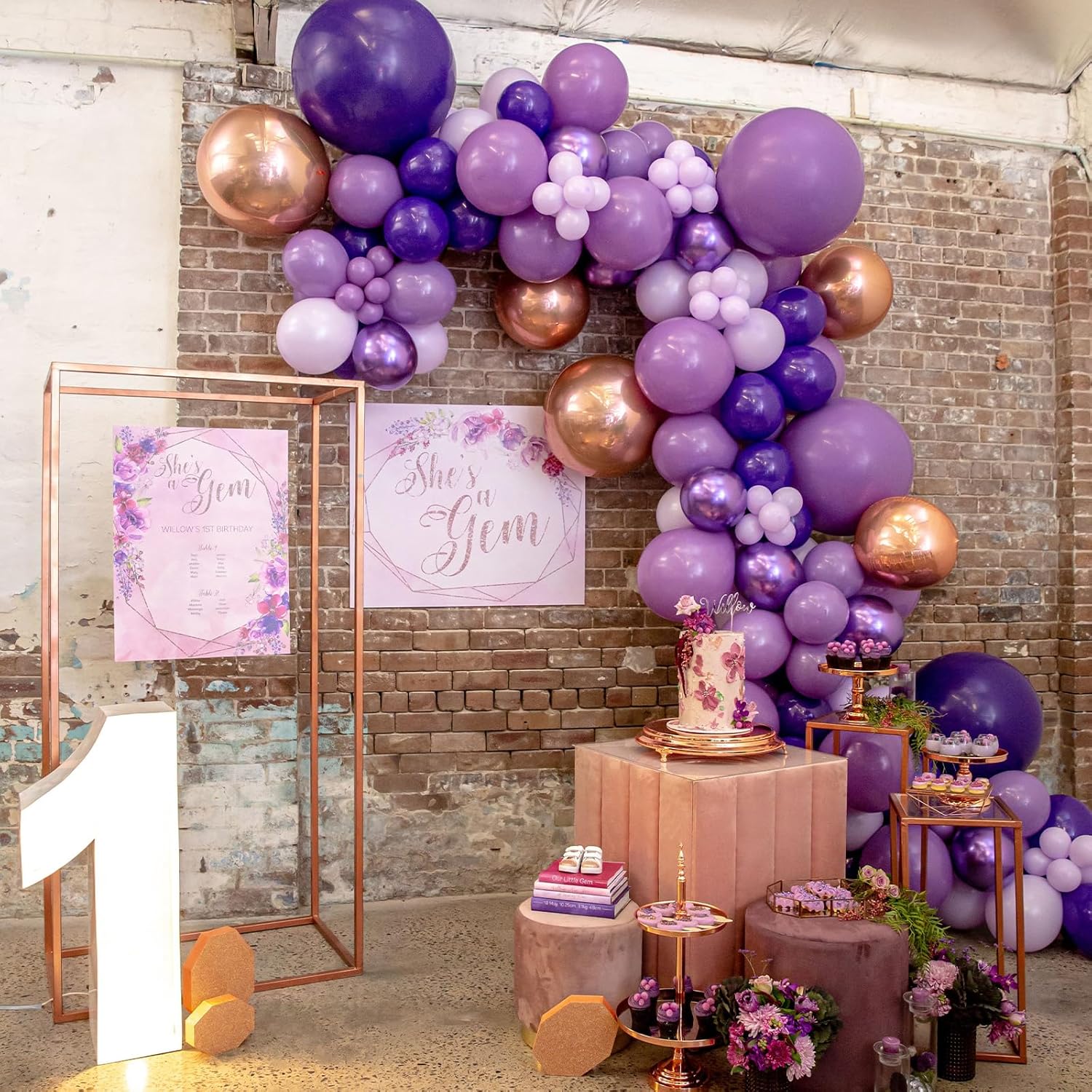 PartyWoo Dark Purple Balloons - 120-Piece Balloon Arch Kit | 18", 12", 10", 5" Sizes for Celebrations
