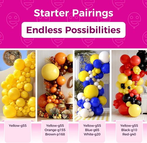 Bezente Yellow Balloons - 18 Inch Thick Latex Balloons | 30 Pack for Bridal Shower & Birthday Decor