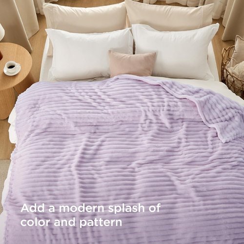 Bedsure GentleSoft Lavender Fog Full Blanket - Cozy, Soft Throw for Women & Girls | 84x90 Inches