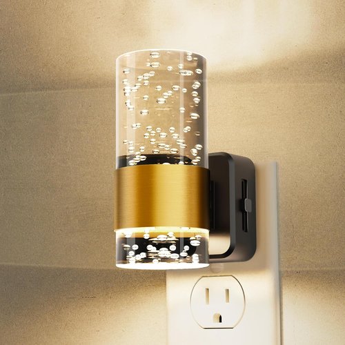 L LOHAS LED Night Light - Adjustable Brightness with Auto Sensor | Soft Wall Sconce Design for Bathroom & Hallway