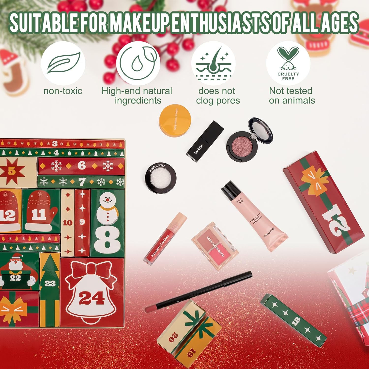 Skiennix Makeup Advent Calendar 2025 | 24 Days of Beauty Surprises - Perfect Christmas Gift for Teen Girls