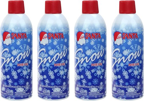 Iconikal Aerosol Snow Spray - Textured Finish for Holiday Decor | 13-Ounce Bottles, 4-Pack