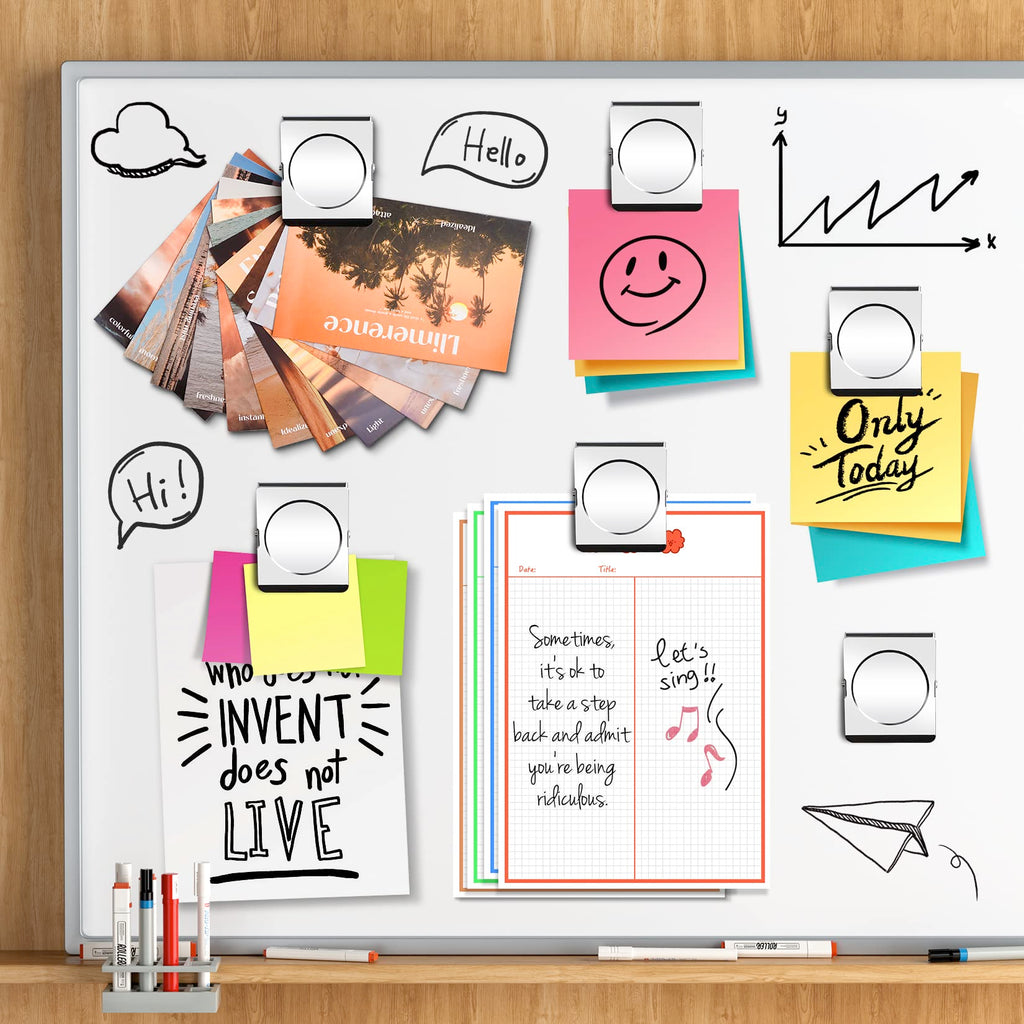 Grtard Strong Magnetic Clips, 2.2 Inch Extra Large Magnetic Clips Heavy Duty, 6Pack Magnet Clip for Fridge, Clip Magnets for Refrigerator, Whiteboard, Classroom, Kitchen, Office Organizer