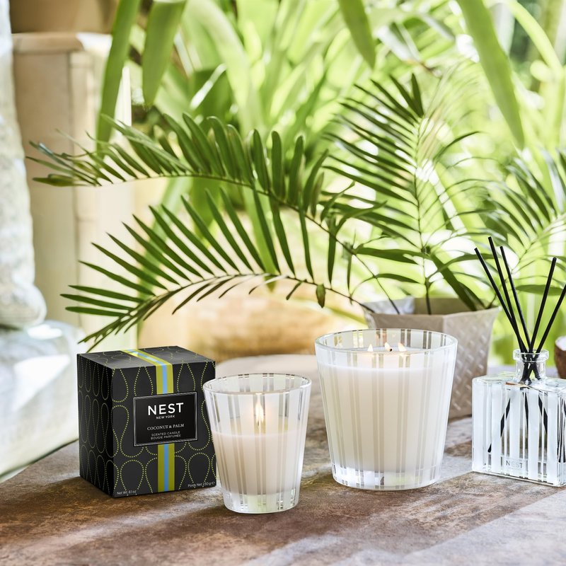 NEST New York Smart Home Fragrance Diffuser Refill Smart Vials, Coconut & Palm - Set of 2 - Designed for NEST x Pura 3 and NEST x Pura 4 Diffusers - Cruelty Free, Vegan