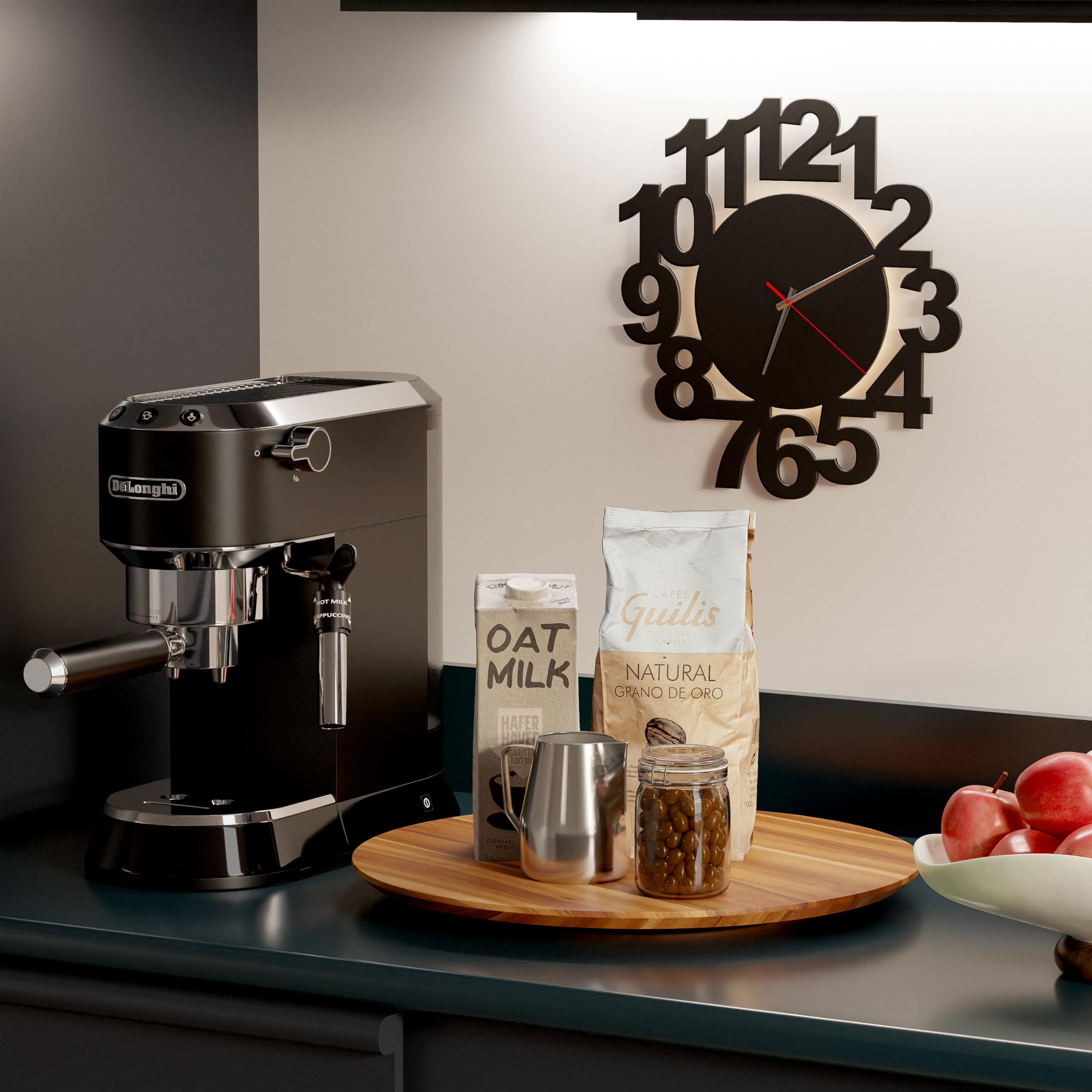 TIDITA 18" Acacia Wood Lazy Susan for Table Top - Wooden Turntable Serving Tray for Charcuterie Boards Cheese Board - Extra Large Round Lazy Susan Organizer - Kitchen Revolution for Countertop