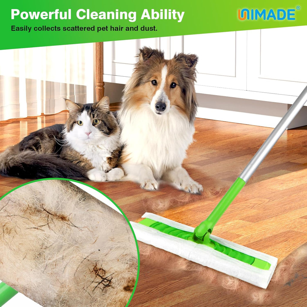 UNIMADE Dry Sweeping Cloths - 52 Count Mop Refill Compatible with Swiffer | Disposable Dusting Cloths for Hardwood Floors