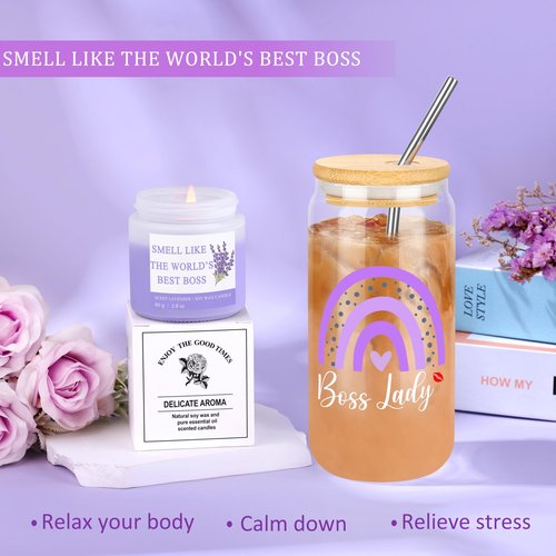 JoycuFF Boss Lady Gifts for Women, Best Boss Gift for Women, Administrative Professional Day Gifts, Funny Birthday Thanksgiving Administrative Professional Day Gift for Bosses Lady Female