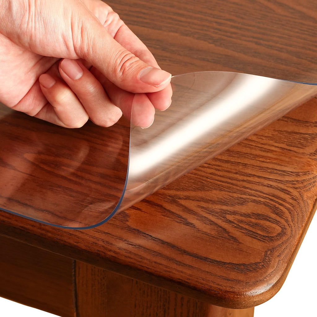 NAP2WELL Clear Table Cover Protector Rectangle 36 x 54 Inch, 2.0mm Transparent Plastic Table Protector Waterproof, Anti-Scratch Clear Desk Mat for Office Desktop Dresser Dining Table, FDA Compliant