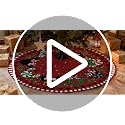 48-Inch Christmas Tree Skirt - Cartoon Mouse Holiday Tree Base Cover