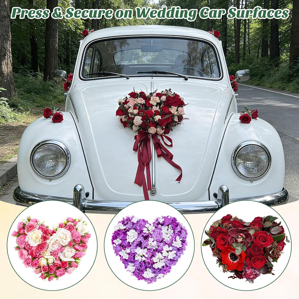 STOBOK Floral Foam Hearts - Heart Shaped Floral Foam Cage with 5 Suction Cups for Weddings & DIY Decor | Green, 12.2 x 11.4 in