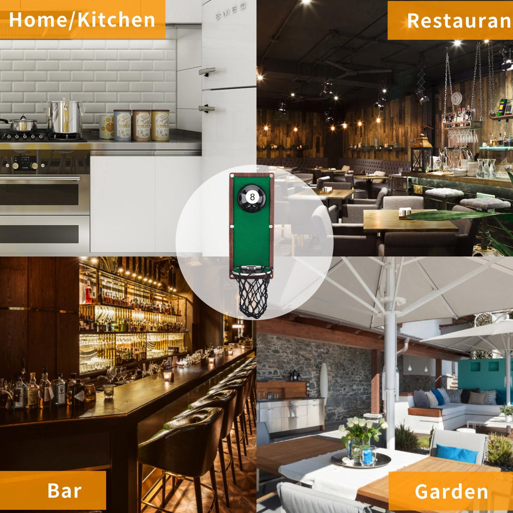 Beer Gifts for Men Dad, Billiard Ball Beer Bottle Opener Wall Mounted with Catcher, Unique Billiards Accessories for Men Him Boyfriend Grandpa Husband Uncle, Perfect for Billiards Room Decor