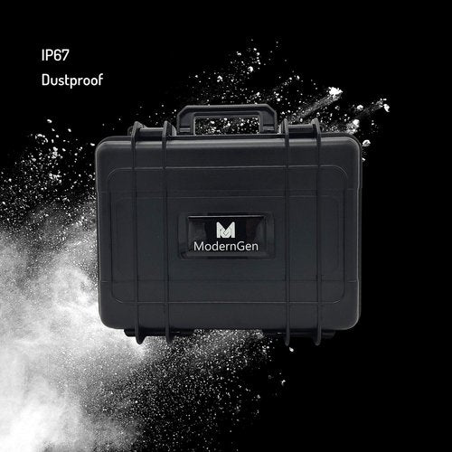 ModernGen 6 Slot Watch Pre-Cut Box Travel Case - Heavy Duty Plastic Impact Resistant Waterproof