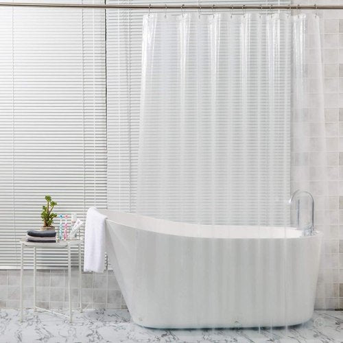BINO Clear Shower Curtain Liner - Durable 70"x72" PEVA 8G for a Fresh Bathroom Look