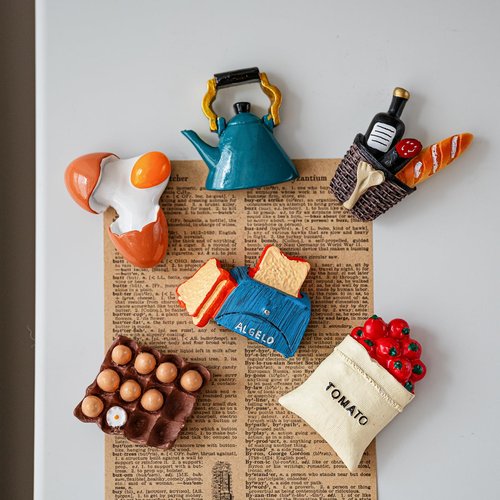 10PCS Refrigerator Food Magnets, 3D Resin Simulation Food Refrigerator Magnets, Cute whiteboard Magnets. Suitable for Kitchens and Offices