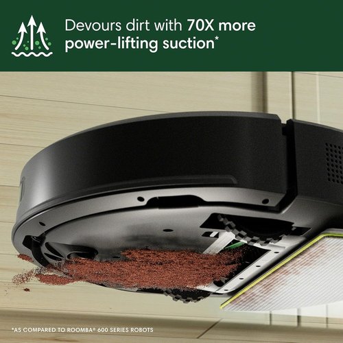 iRobot Roomba 105 Combo Robot Vacuum & Mop - Self-Emptying Dock, LiDAR Navigation, Intense Suction, Multiple Modes