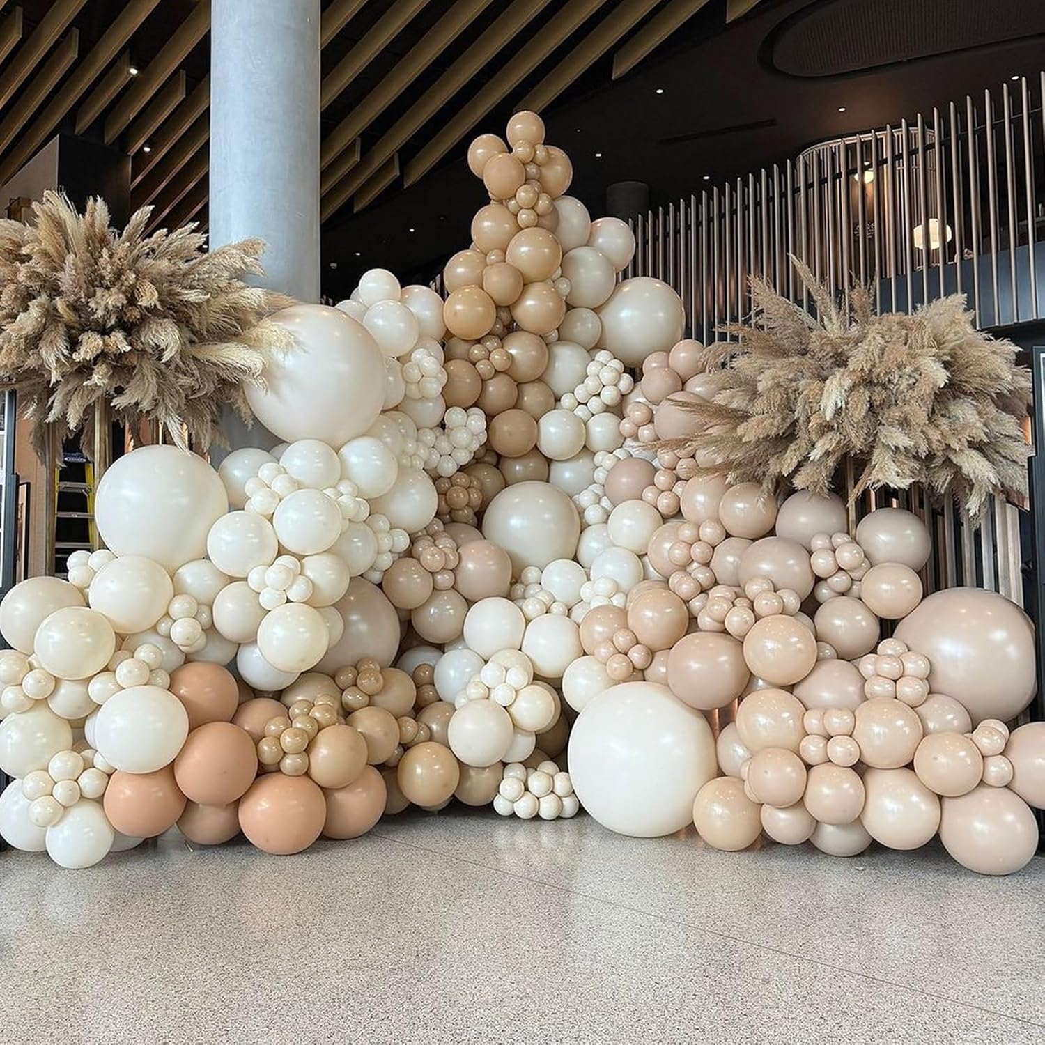 Skiennix Sand White Balloons - 100 Pack 5 Inch Beige Latex Balloons for Boho Party Decor