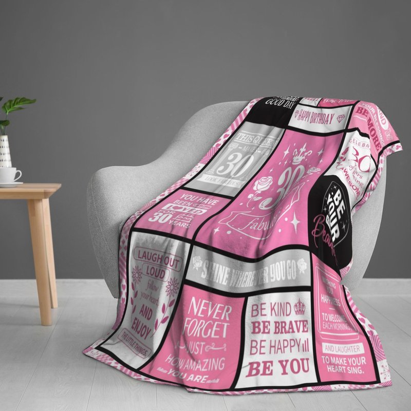 NEXVSGL 20th Birthday Gifts, 20 Year Old Girl Birthday Gifts for 20 Year Old Female, Happy 20th Bday Gift for Her Blanket 50"X60", Best Decoration Gift for 20yrs Bday Women, Present for Age Twenty