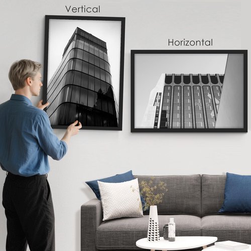 YiTanli 24x36 Poster Frame 2 Pack, Black Poster Frames 24 x 36 inches for Pictures and Art Prints, 36x24 Picture Frame Horizontal or Vertical Wall Mounting