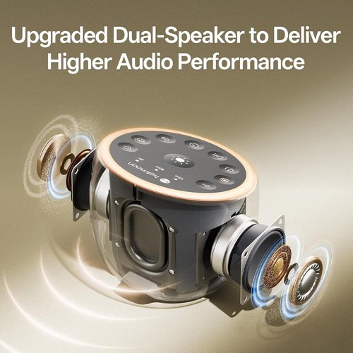 Hotmoon Sound Machine - Dual-Speaker White Noise Device with 40 Relaxing Sounds & Night Light | Pink, Brown, Green