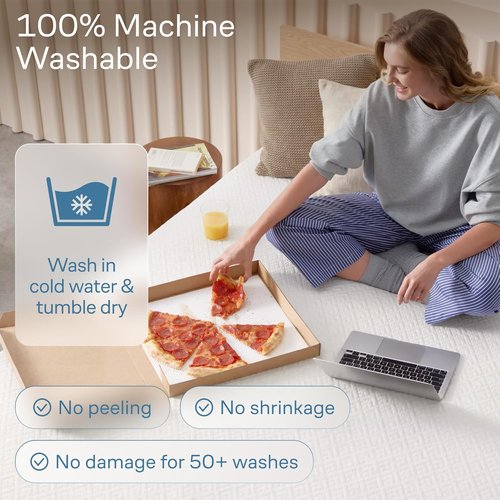 100% Waterproof Queen Mattress Protector - Ultimate Spill & Stain Defense for Parents & Pet Owners | Noiseless Cooling Bamboo Viscose (White)
